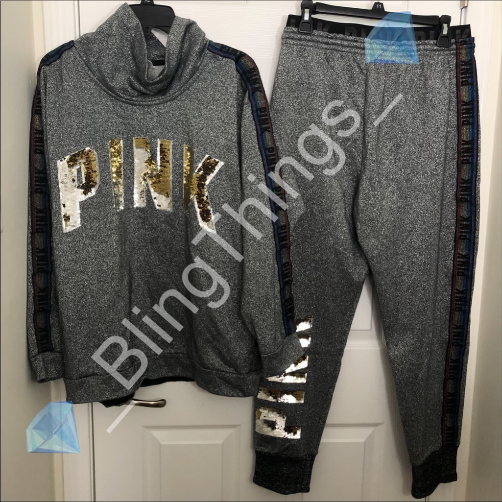 Rare Vs Pink Bling Glitter Lurex Set
